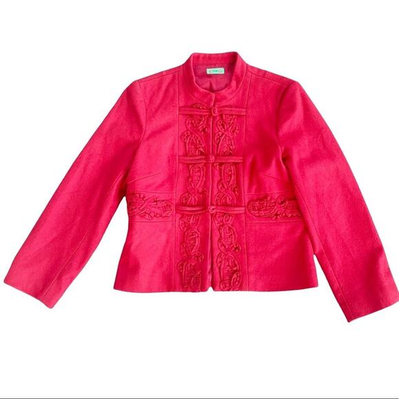 Tibi Ornate Vintage Wool Blazer Jacket Button Snaps Military Style M {See Note} - Picture 1 of 16